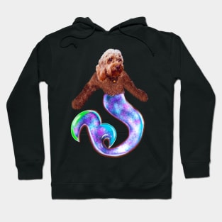 Magical rainbow mermaid Cavapoo Cavoodle - cavalier king charles spaniel poodle Hoodie